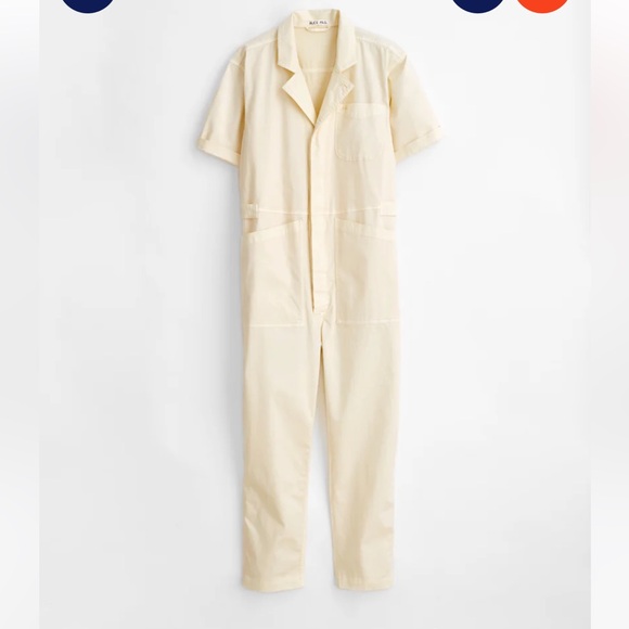 ALEX MILL Standard Jumpsuit Cream - Picture 6 of 8